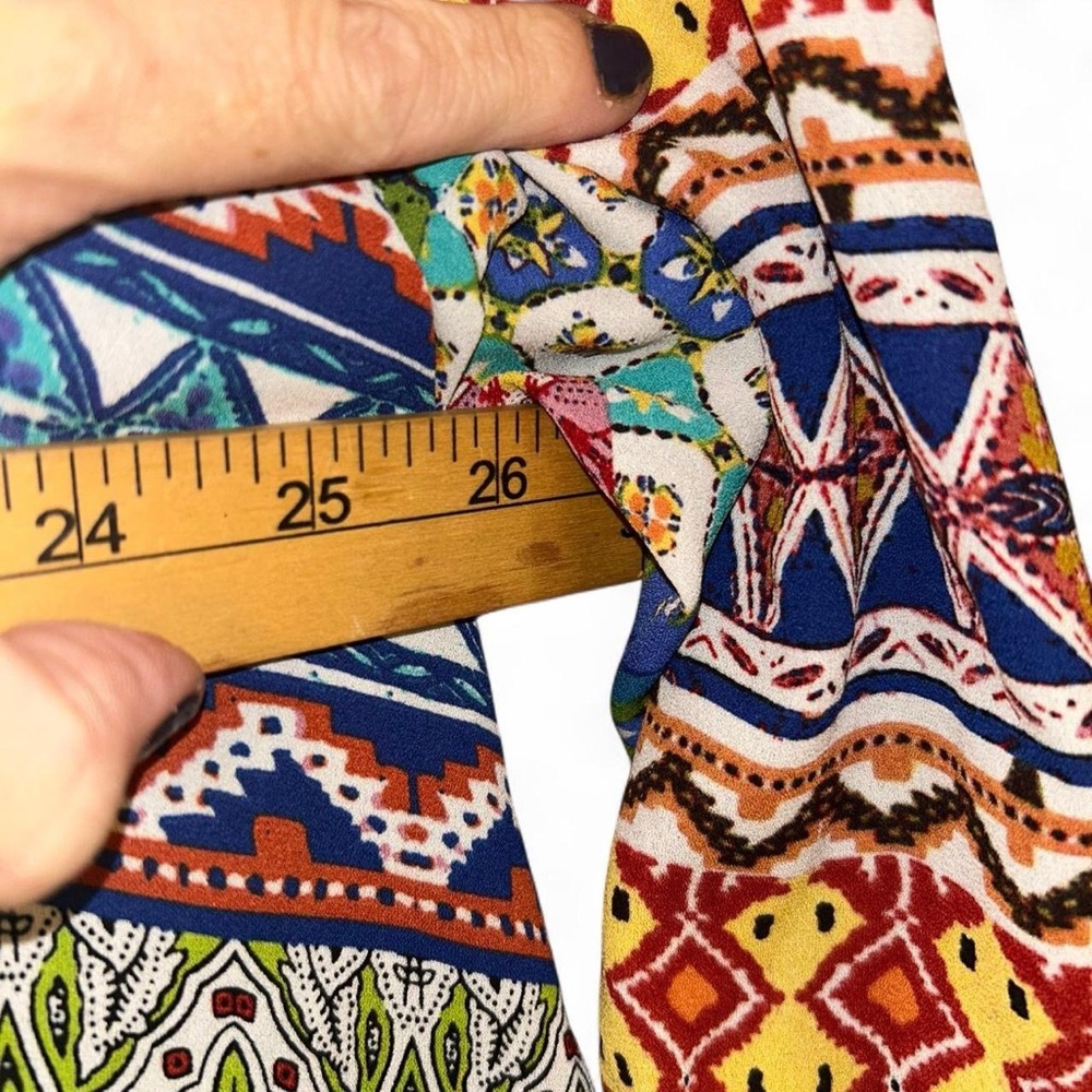 Cynthia Rowley Multicolor Patchwork Button Down S… - image 5